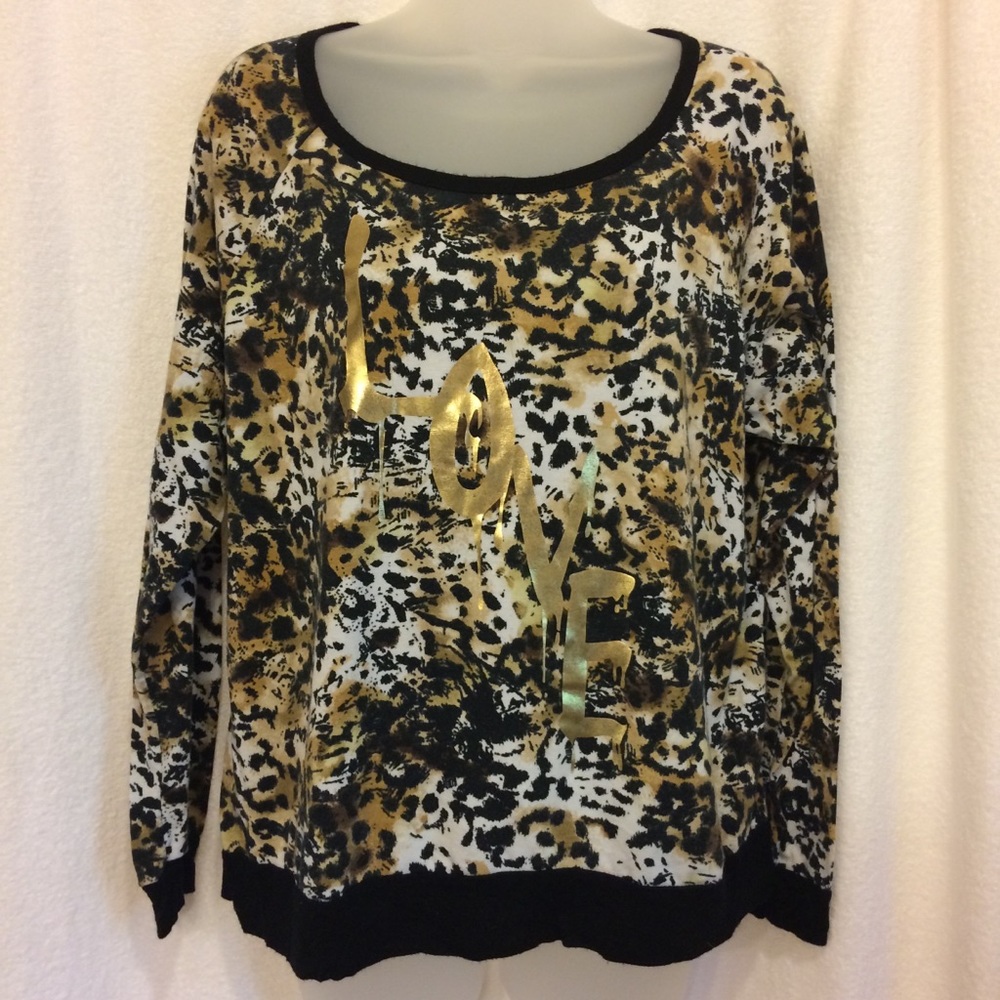 Animal Print “Love” Top